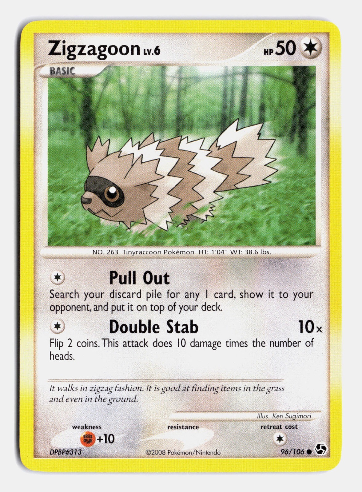 Zigzagoon 96/106 Great Encounters LP Pokemon TCG Common