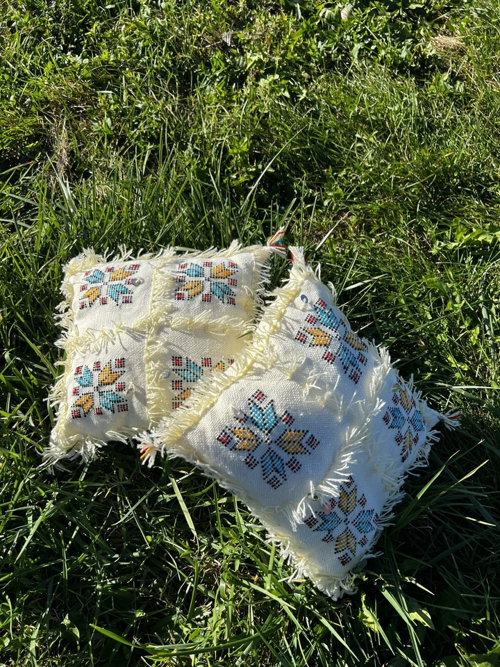 Decorative Pillow Handwoven Bohemian Throw Pillow - Image 3 of 4