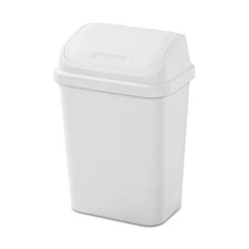 Sterilite 7.8 Gallon SwingTop Contemporary Design Plastic Easy to Clean Waste...