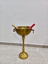 Cubo de hielo vintage de aluminio champán Winer sobre pie enfriador de pie regalo