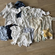 Lot Of 19 Baby Neutral Clothes Mixed Brands Size 3M Outfits New And Used Items