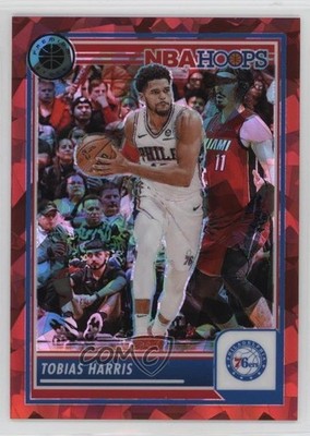 2023 Panini NBA Hoops Premium Stock Red Ice Prizm 89/99 Tobias Harris #212 1f7d