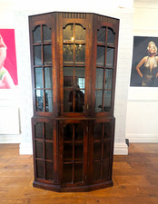 Edwardian Dark Oak Bookcase. Size-H 185cm W 92cm D 28cm. £195