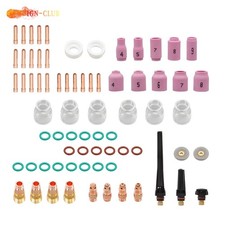 For WP-17/18/26 Gas Lens 12 Pyrex Glass Cup Kit 71Pcs TIG Welding Torch Stubby