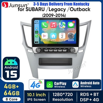 10.1''4+64G Carplay Android 15 For Subaru Legacy Outback 2009-14 Car Stereo Radio