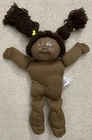 Vintage Cabbage Patch Kids Black Girl Doll 15" Dimple Yarn Hair Pigtails 1985