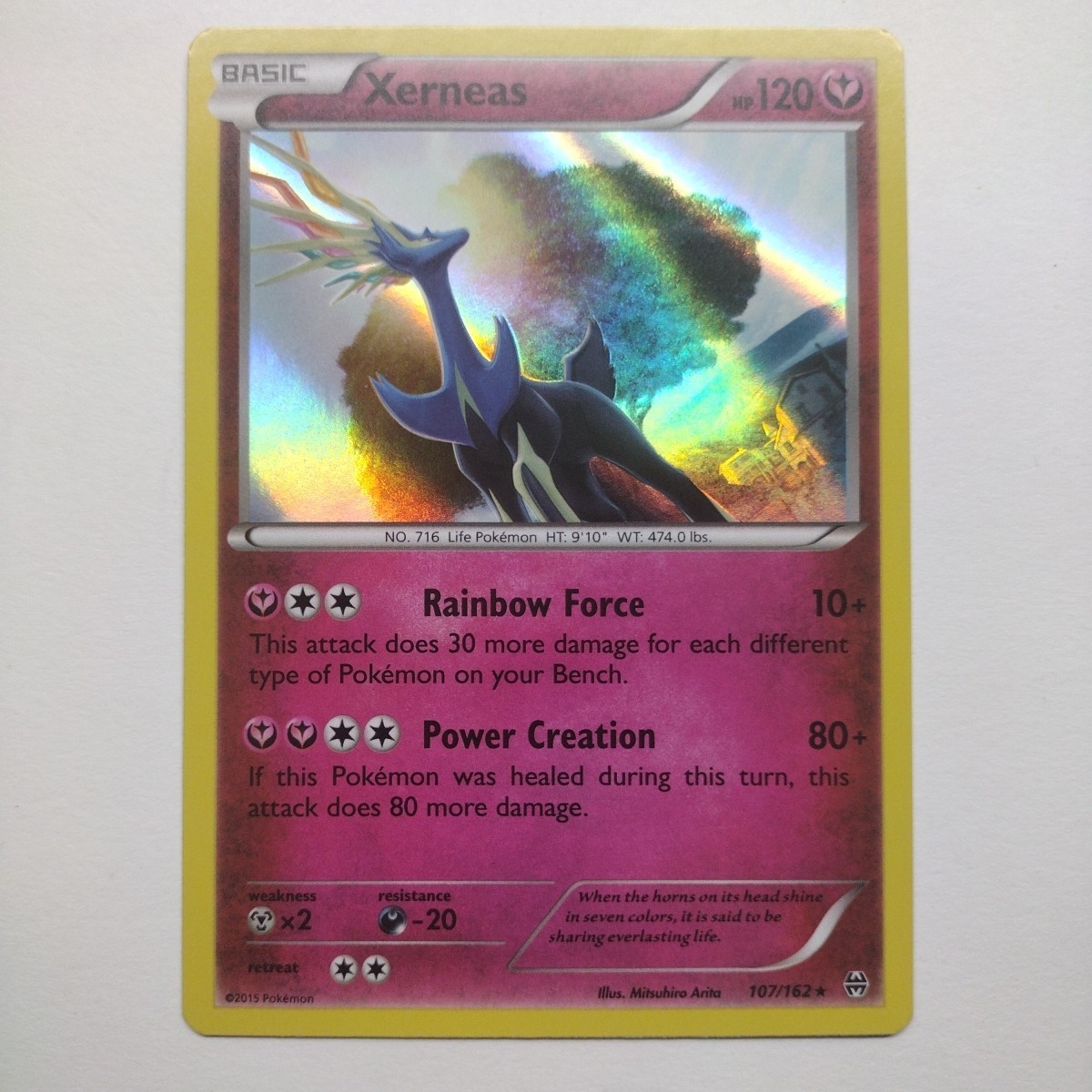 2015 Pokemon XY BREAKthrough Xerneas Holo #107/162