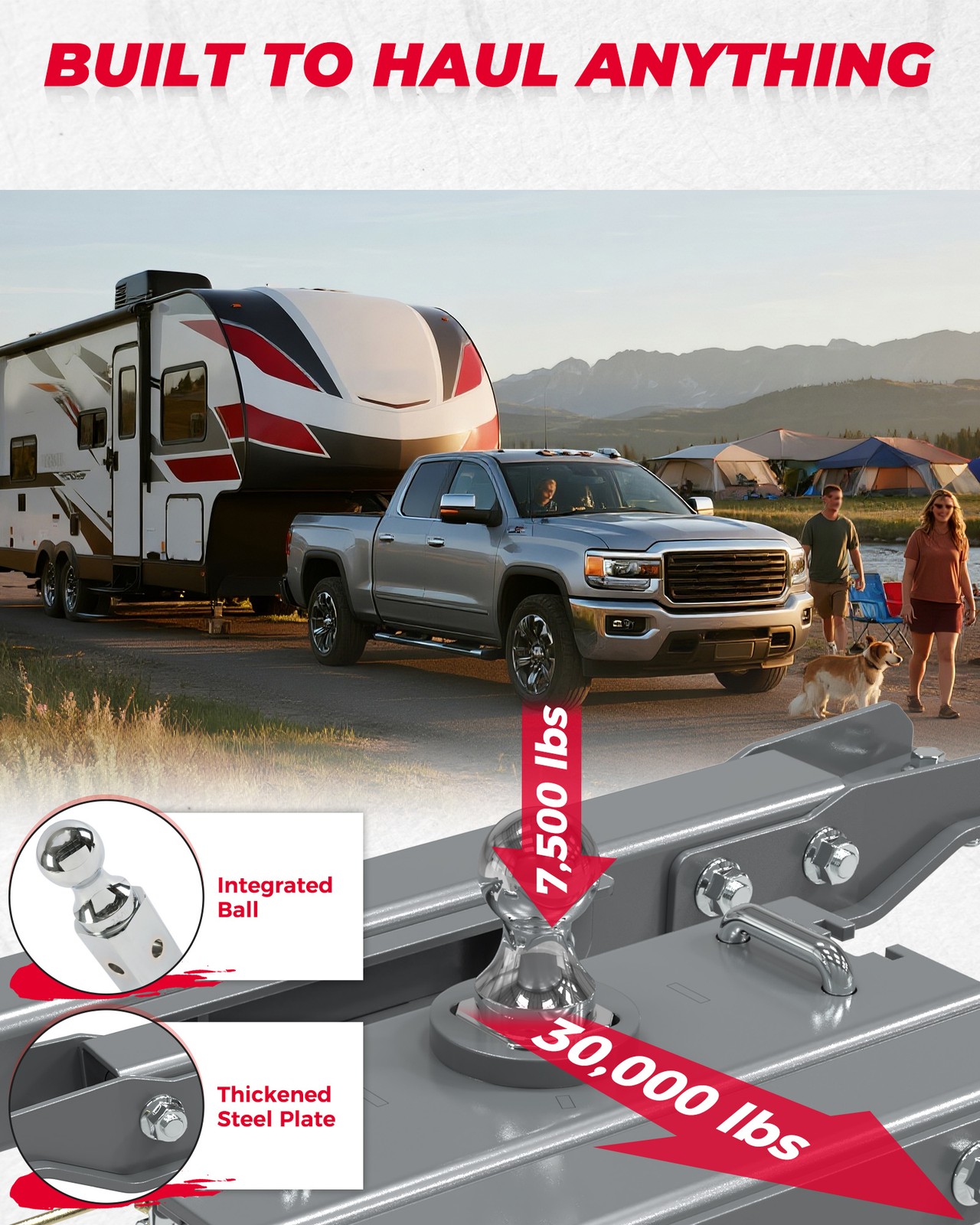 Trailer Hitches Gooseneck Hitch Kit Fits 2020-2025 Chevy/GMC 2500 and 3500 Truck