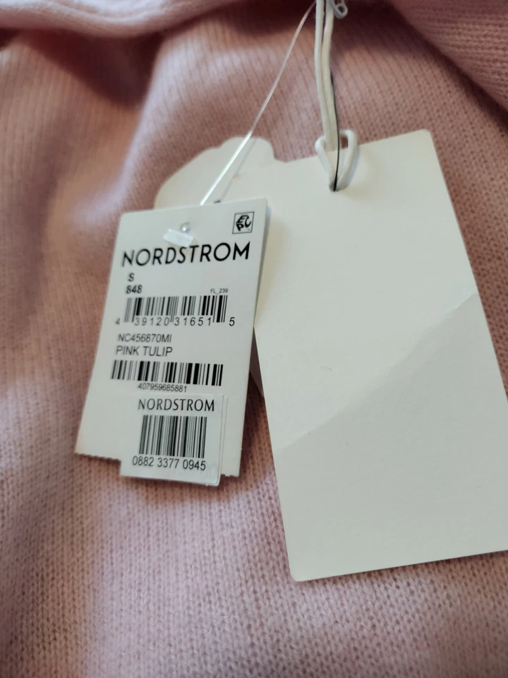 Nuevo con etiquetas Suéter de Cachemira Nordstrom Talla Pequeña Cuello Alto en Rosa Loto Nuevo Preppy Foto 4 de 4