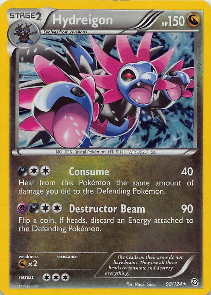 HYDREIGON (CRACKED ICE HOLO) 98/124 HOLO DECK EXCLUSIVES POKEMON HOLO LP