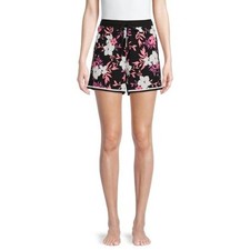 Secret Treasures NWT Women S 4 6 Black Floral Modal Knit Sleep Shorts