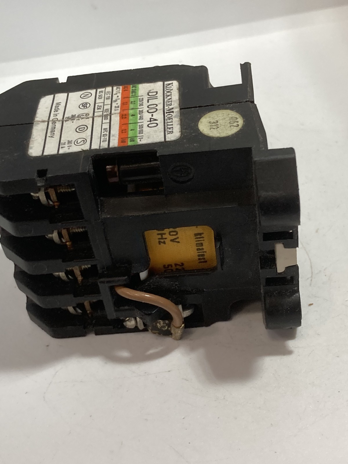 KLOCKNER-MOELLER DIL00-40 CONTACTOR 220V 50HZ