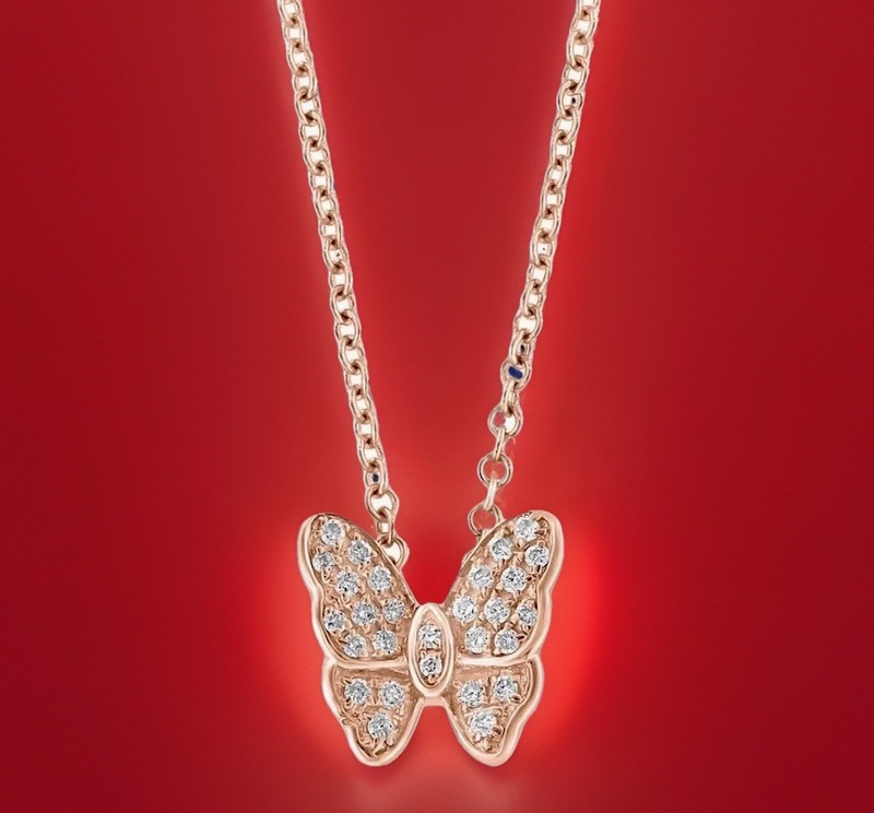 NEW! Effy Butterfly Necklace W Diamonds / A Great Gift !