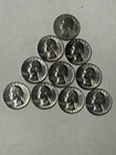 Washington Silver Quarters 90%: Set Of 10