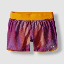 Nike Kid's Girl's Purple Dri Fit Elastic Waist Running Shorts Size XL