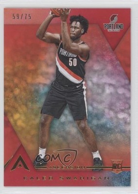 2017 Ascension Variation Red 59/75 Caleb Swanigan (Shooting) #120 Rookie RC 2x6