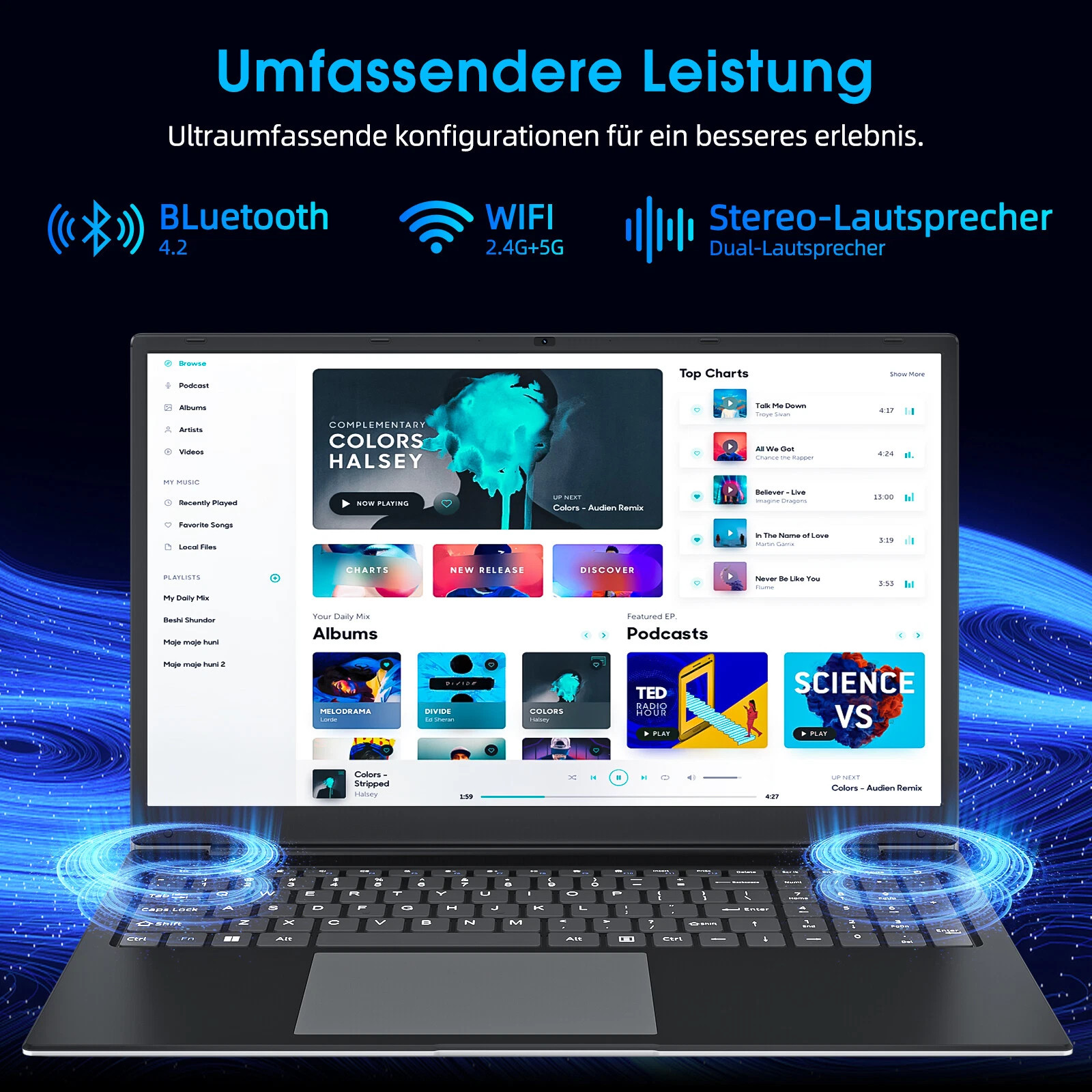 2025 SGIN Laptop 15,6 / 17,3 Zoll 128GB 512GB Intel Celeron Windows 11 Notebook Ansicht 10