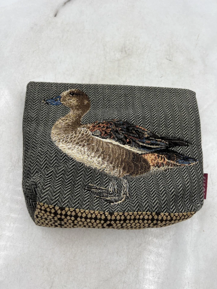 Iosis Bolsa Pato Pájaro Bordado Tapiz Francia Cremallera Monedero 8x6 pulgadas Foto 2 de 4
