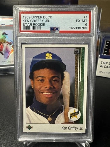 1989 UPPER DECK KEN GRIFFEY JR. #1 ROOKIE (RC) PSA 6 EX-MT