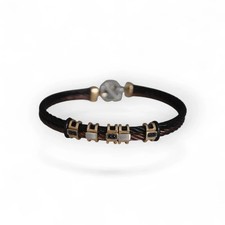 18ct Yellow Gold & Steel Cable Bracelet – Unisex – RRP £850