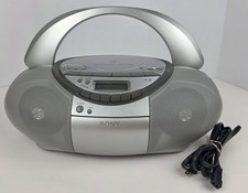Sony CFD-S350 Portable Boombox CD Cassette AM/FM Radio With Power Cord Tested