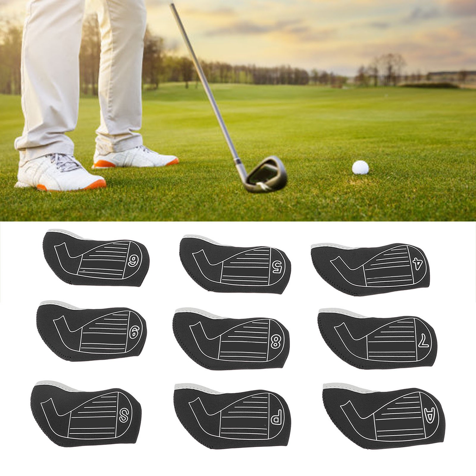 Club Cover Iron Club Cover 9PCS With Clear Numbers For Training