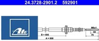 ATE 24.3728-2901.2 Seilzug FüR KupplungsbetäTigung Kupplungszug Seilzug