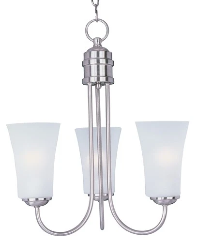 Maxim 10043 Logan 17"W 3 Light Chandelier - Nickel - Picture 1 of 2