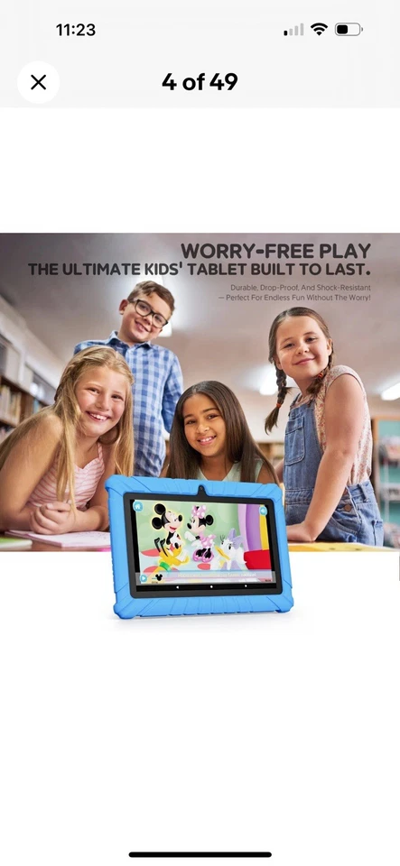 Contixo V8 7" Kids Tablet - 32GB, Exclusive 50 Disney Storybooks (Value $200) - Image 3 of 4