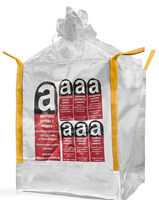 ASBEST Big Bag 90x90x110cm 1250kg EXTRA STARK Transportsack  Big Pack mit Schürz
