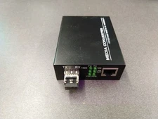 10/100/1000 Fiber Ethernet Media Converter with Power Adapter
