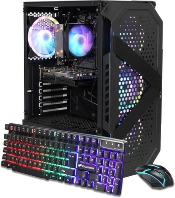 STGAubron Gaming PC Desktop,Ryzen 5 5500 up to 4.2GHz,RX 6500 4G,16G,512G,W11H