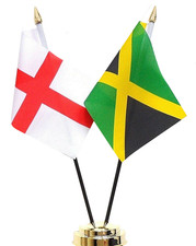 Set bandiera da tavolo doppia amicizia Inghilterra e Giamaica