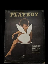 Playboy Oct. 1971 1st Solo Black Model on Cover! Vargas girl! Centerfold Intact!