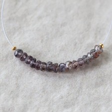Rare Brown Sapphire Beads Faceted Rondelle 3-3.5mm Natural Sapphire 1   DIY