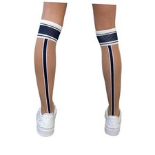 Unique Knee High Socks for Women, Trendy Over-the-Calf Length, One Size Blue