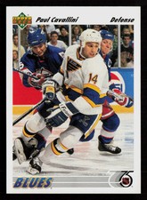 Paul Cavallini 1991-92 Upper Deck #184 St. Louis Blues Hockey Card