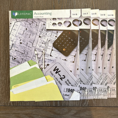 LIFEPAC Accounting Student Book Set Units 6-10 Workbooks Unused