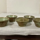 Frankoma Five Small Bowl “Wagon Wheel” Pattern “Prairie Green 4” Diameter 2” H