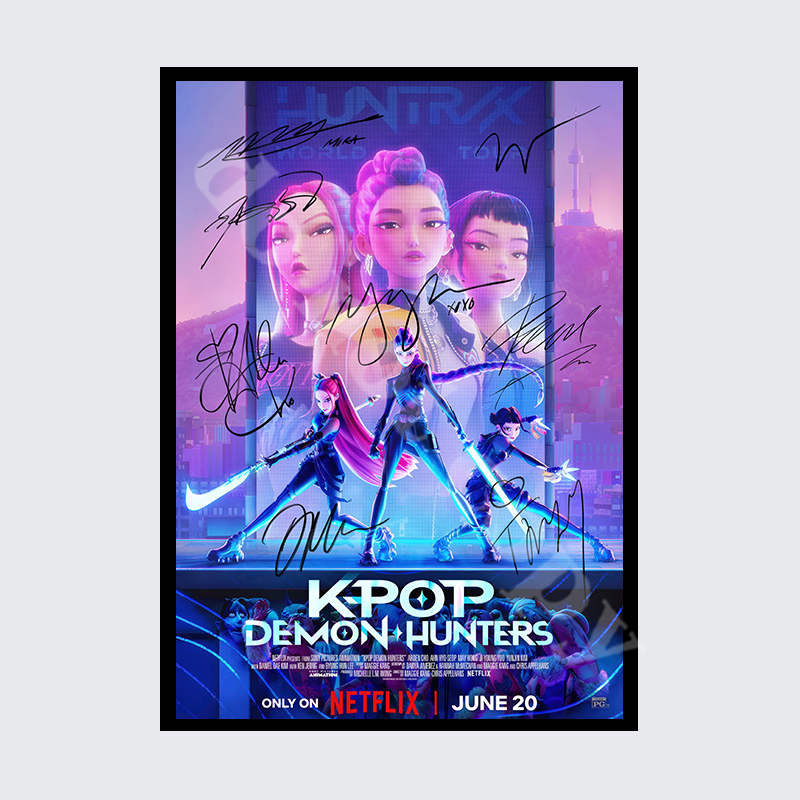 KPOP DEMON HUNTERS FULL CAST SIGNED AUTOGRAPH POSTER PRINT A5 A4 A3 | eBay