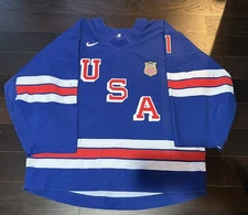 USNTDP Team USA Game Worn Hockey Jersey #30 Harrison Boettiger Rare Nike Swift 