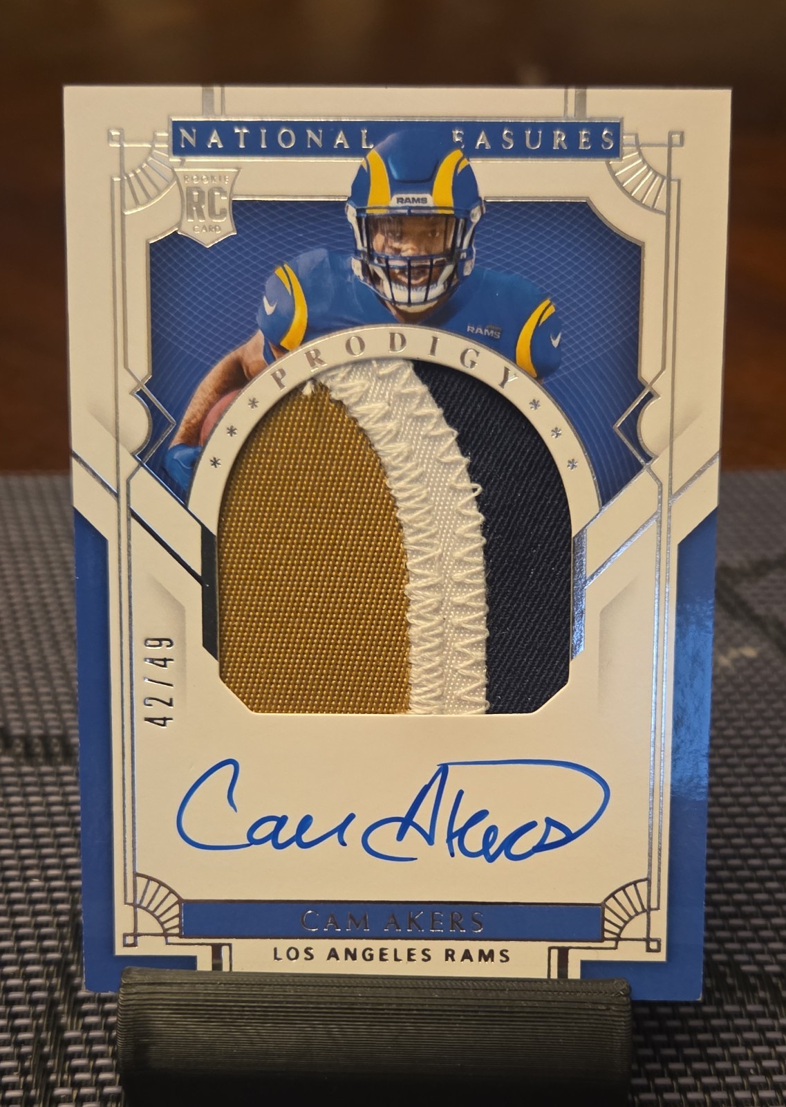 2020 National Treasures - Prodigy Patch Autographs Cam Akers #PPA-CA /49 RPA