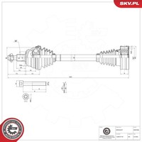 Antriebswelle Esen SKV 40SKV006 FüR VW Bora 1 1J2 Golf 4 1J1 Variant 1J5 1J6 NEW