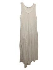 SOFT SURROUNDINGS Women's Sleeveless  Maxi Dress Flowy Textured Cotton Sz Medium