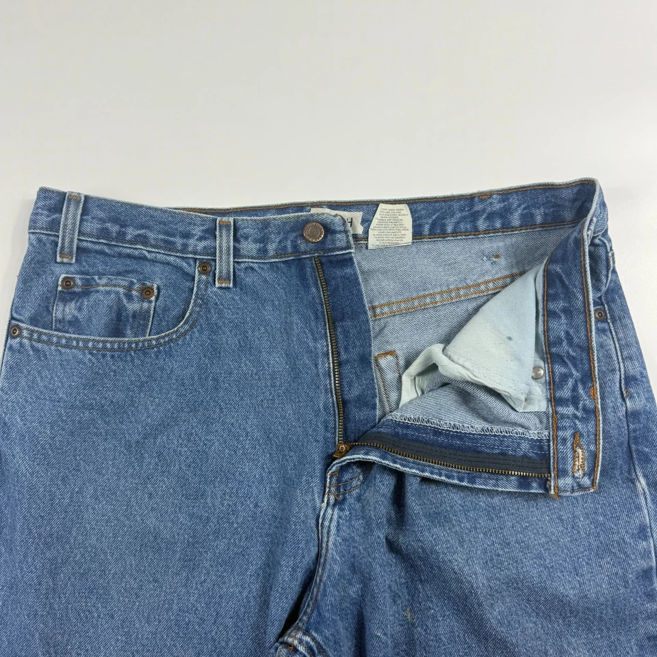 Kirkland Signature Jeans Men 36x34 Blue 5-Pockets Stretch Low Waist Straight Leg - Image 3 of 4