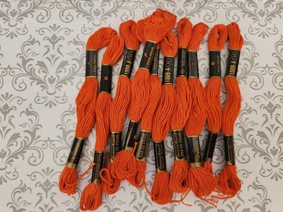 Lot 10 Skein American Thread Star Six Strand Floss #1009-A Burnt Orange 8 yards