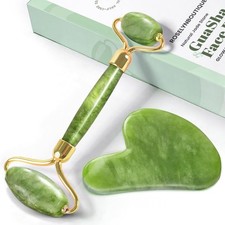 Jade Roller Gua Sha Tool Set for Radiant Skin - Spa-Like Relaxation at Home