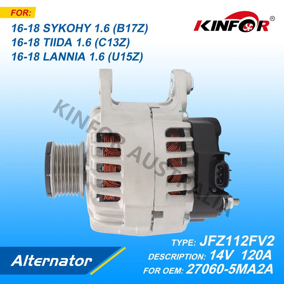 Fred Alternator Fits Nissan 2016-2018 SYLPHY 1.6L B17Z, 2016-2019 TIIDA C13Z, ,L - Image 3 of 3