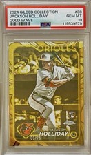 2024 Jackson Holliday Topps Gilded Collection 09/75 Gold Wave Refrac Orioles #38