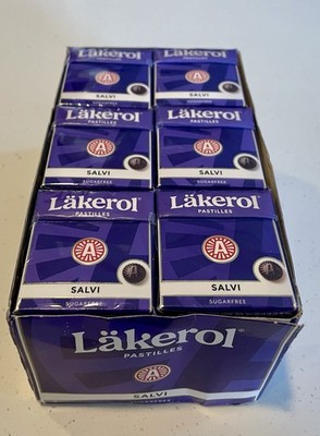 12 Packs Läkerol ( Lakerol ) Salvi Sugar Free 12 x 24g ( 0.85 oz) / Packet USA